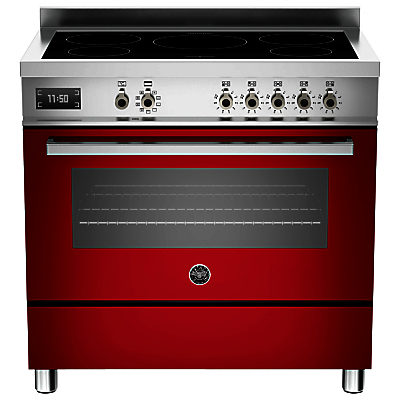 Bertazzoni Professional Series 90cm Electric Induction Single Range Cooker Red